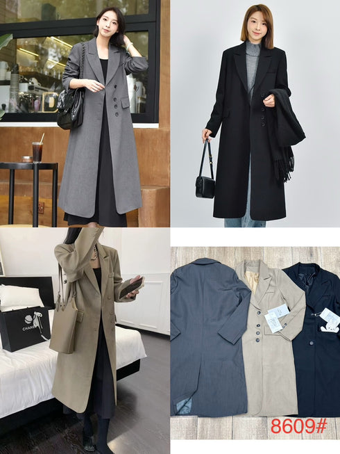 Ladies Formal Long Trench Blazer